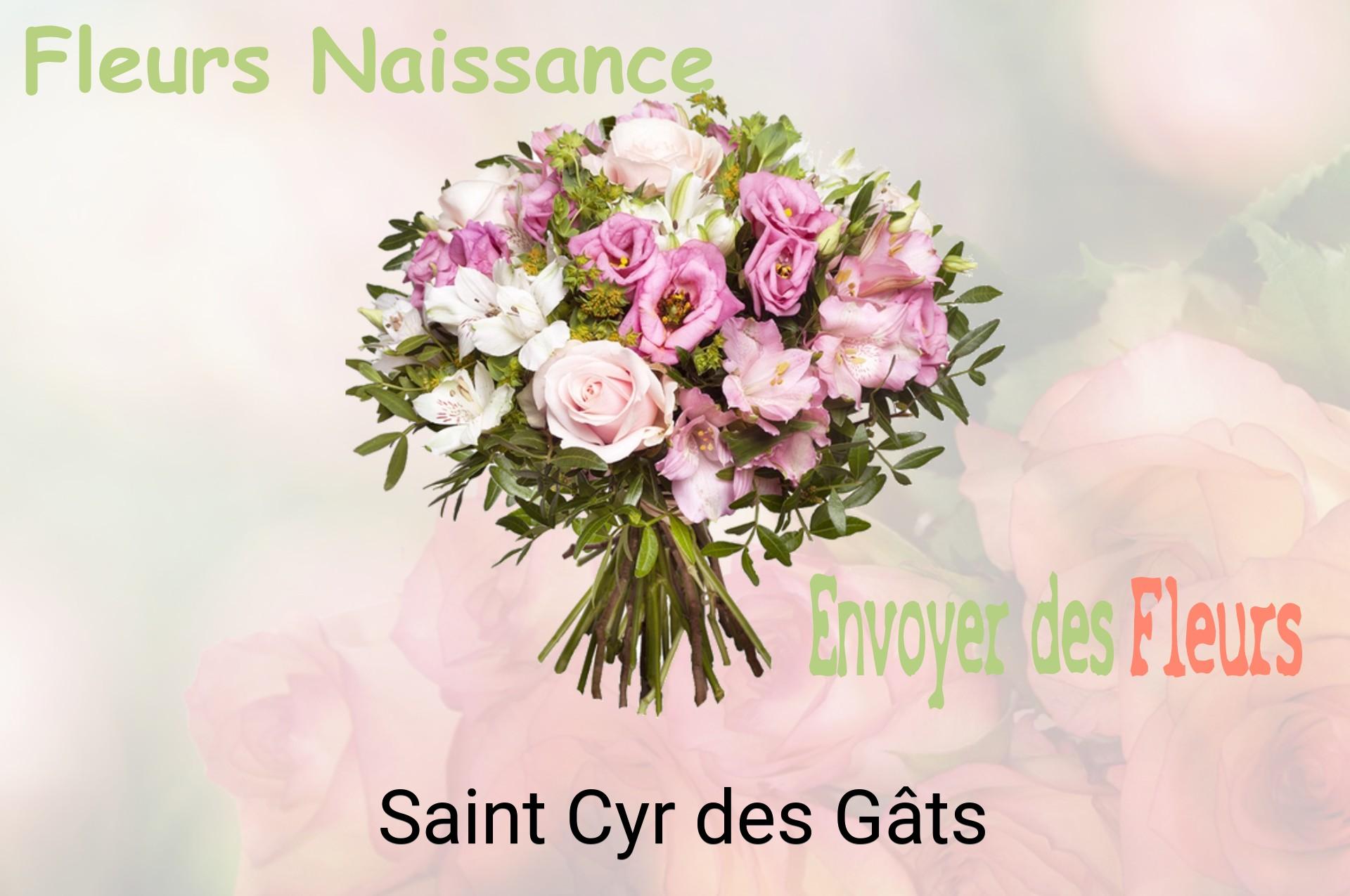 Bouquet de fleurs de naissance livré à Saint-Cyr-des-Gâts